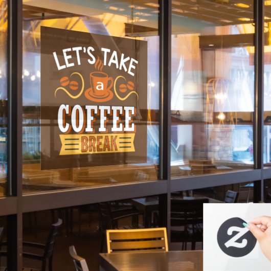 leuke koffiewinkel, kunst Venster Kuipen Raamsticker (Restaurant Raam)