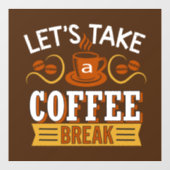 leuke koffiewinkel, kunst Venster Kuipen Raamsticker (Vel)