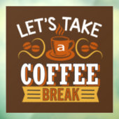 leuke koffiewinkel, kunst Venster Kuipen Raamsticker (Vel 3)