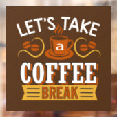 leuke koffiewinkel, kunst Venster Kuipen Raamsticker (Vel 2)