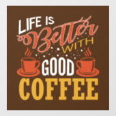 leuke koffiewinkel, kunst Venster Kuipen Raamsticker (Vel)