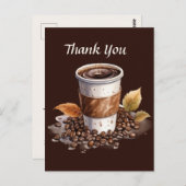 Leuke koffiezaak bedankt of leveranciers  briefkaart (Voorkant / Achterkant)