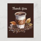 Leuke koffiezaak bedankt of leveranciers  briefkaart (Voorkant)