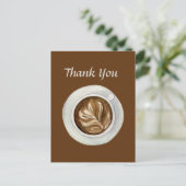 leuke koffiezaak of verkopers dank je briefkaart (Staand voorkant)