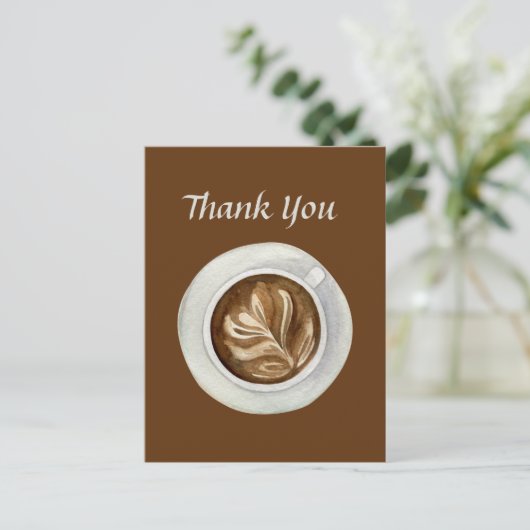 leuke koffiezaak of verkopers dank je briefkaart (Staand voorkant)