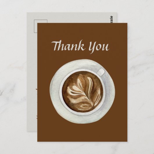 leuke koffiezaak of verkopers dank je briefkaart (Voorkant / Achterkant)