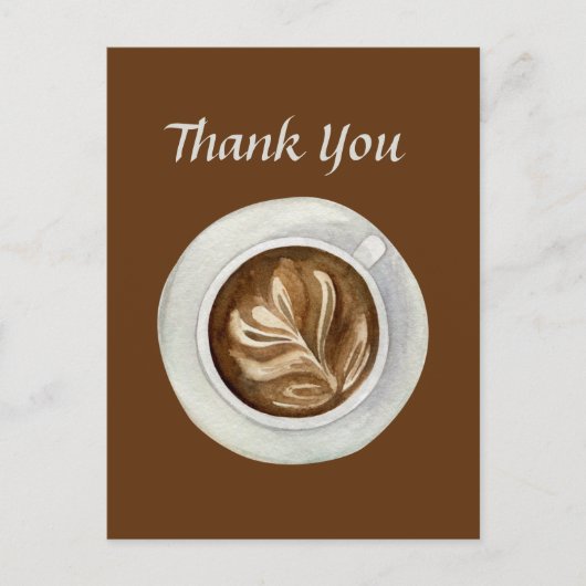 leuke koffiezaak of verkopers dank je briefkaart (Voorkant)