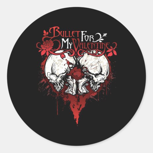 Leuke kogel voor mijn Valentijn - Splattered Logo  Ronde Sticker (Voorkant)