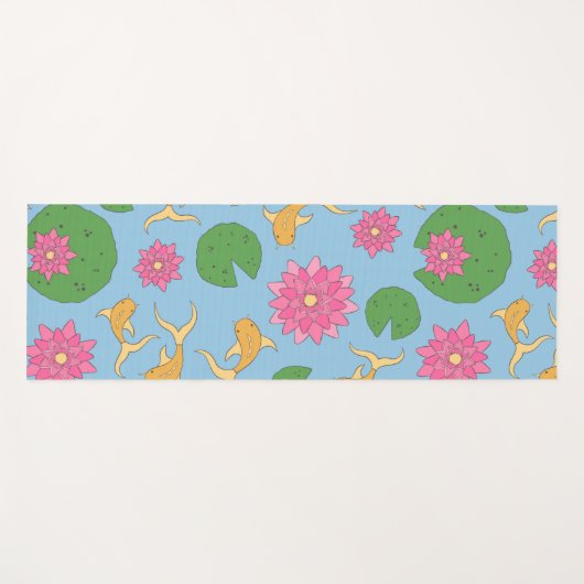 Leuke Koi Visvijver Fitness Meditatie Yoga Yogamat (Voorkant (horizontaal))