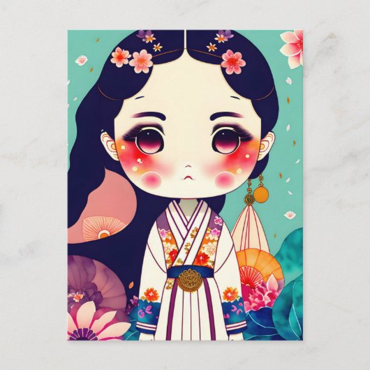 Leuke Kokeshi Doll, Postcrossing Briefkaart (Voorkant)