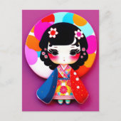 Leuke Kokeshi Doll, Postcrossing Briefkaart (Voorkant)