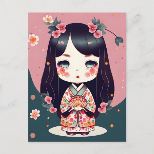 Leuke Kokeshi Doll, Postcrossing Briefkaart (Voorkant)