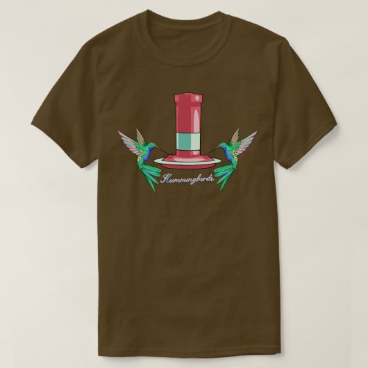 Leuke kolibrie kleine vogel watervoeders vogel t-shirt (Design voorkant)