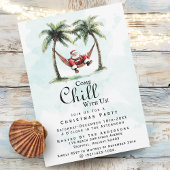 Leuke kom chillen met ons strand kerstfeest kaart