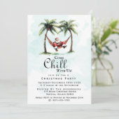 Leuke kom chillen met ons strand kerstfeest kaart (Staand voorkant)