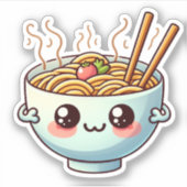 Leuke kom noedels sticker (Voorkant)