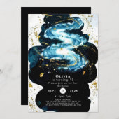 Leuke komeet ruimte verjaardag kaart (Voorkant / Achterkant)