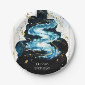 Leuke komeet ruimte verjaardag papieren bordje (Voorkant)