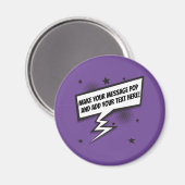 Leuke komische stijl callout speech bubble magneet (Voorkant / Achterkant)