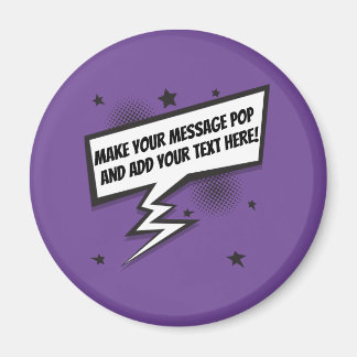 Leuke komische stijl callout speech bubble magneet