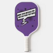 Leuke komische stijl callout speech bubble pickleball paddle (Voorkant)