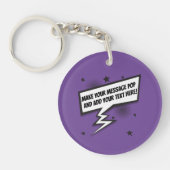 Leuke komische stijl callout speech bubble sleutelhanger (Voorkant)