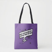 Leuke komische stijl callout speech bubble tote bag (Voorkant)