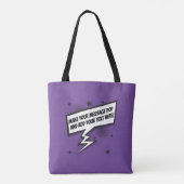 Leuke komische stijl callout speech bubble tote bag (Achterkant)