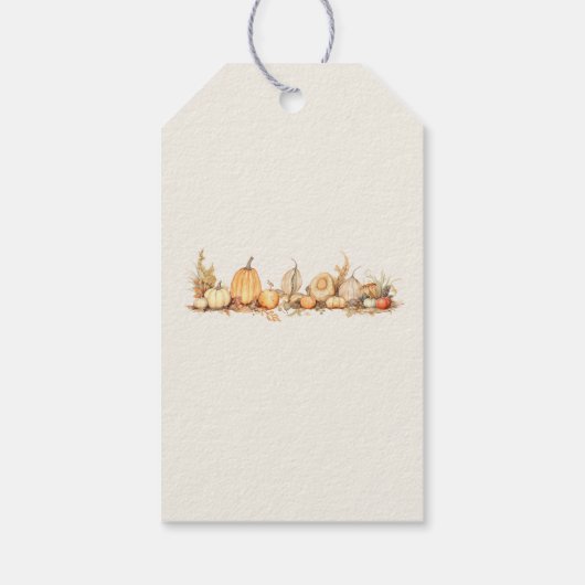 Leuke Konijn Herfst Verjaardag Cadeaulabel (Achterkant)