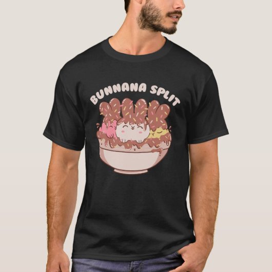 Leuke konijn ijs smaken ijs kom rabbijn t-shirt (Voorkant)