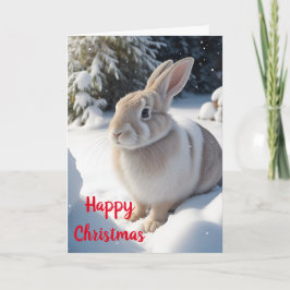 Leuke Konijn Kerst Kaart