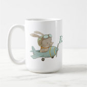 Leuke konijnenpiloot in een helm koffiemok (Links)