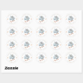 Leuke konijnenwolken sterren Baby shower Ronde Sticker (Vel)