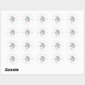 Leuke konijnenwolken sterren Baby shower Ronde Sticker (Vel)