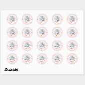 Leuke konijnenwolken sterren Baby shower Ronde Sticker (Vel)