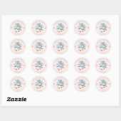 Leuke konijnenwolken sterren Baby shower Ronde Sticker (Vel)