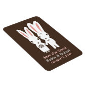 Leuke konijntje konijnen paar bruiloft opslaan van magneet (Rechterzijde)