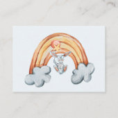 Leuke konijntje sterren regenboog luier rafel informatiekaartje (Achterkant)
