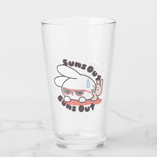 Leuke konijntje zonnen uit broodjes uit glas (Voorkant)