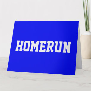 Leuke Koningsblauwe Sportieve Witte HOMERUN Gefeli Kaart
