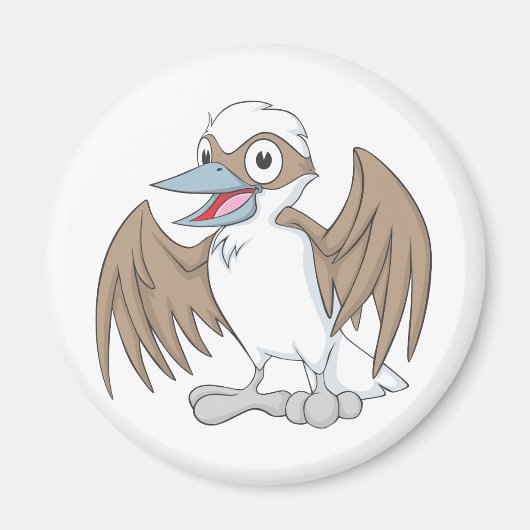Leuke Kookaburra lachende Cartoon Magneet (Voorkant)