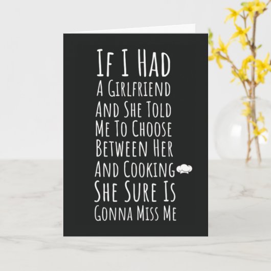 Leuke kookkaarten voor mannen voor hem Chef Kaart (Gele Bloem)