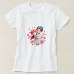 Leuke koppels Gelukkig Valentijnsdag cadeau T-shirt