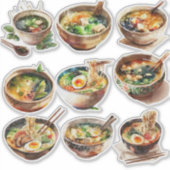 Leuke Koreaanse Ramen & Soep Sticker Sheet30006 (Voorkant)