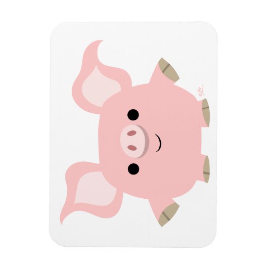 Leuke Korte Cartoon Varken Flexibele Magneet (Verticaal)