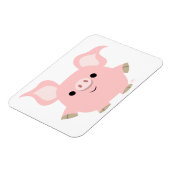 Leuke Korte Cartoon Varken Flexibele Magneet (Linkerzijde)