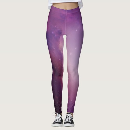 Leuke Kosmische Kleuren Sterren Galaxy Patroon Vro Leggings (Voorkant)