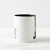 Leuke kousen laarzen rustende heks gezicht Hallowe Tweekleurige Koffiemok (Center)