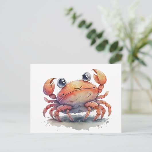 Leuke krab Briefkaart (Staand voorkant)