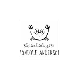 Leuke krab | Handgeschreven Dit boek behoort tot d Rubberstempel